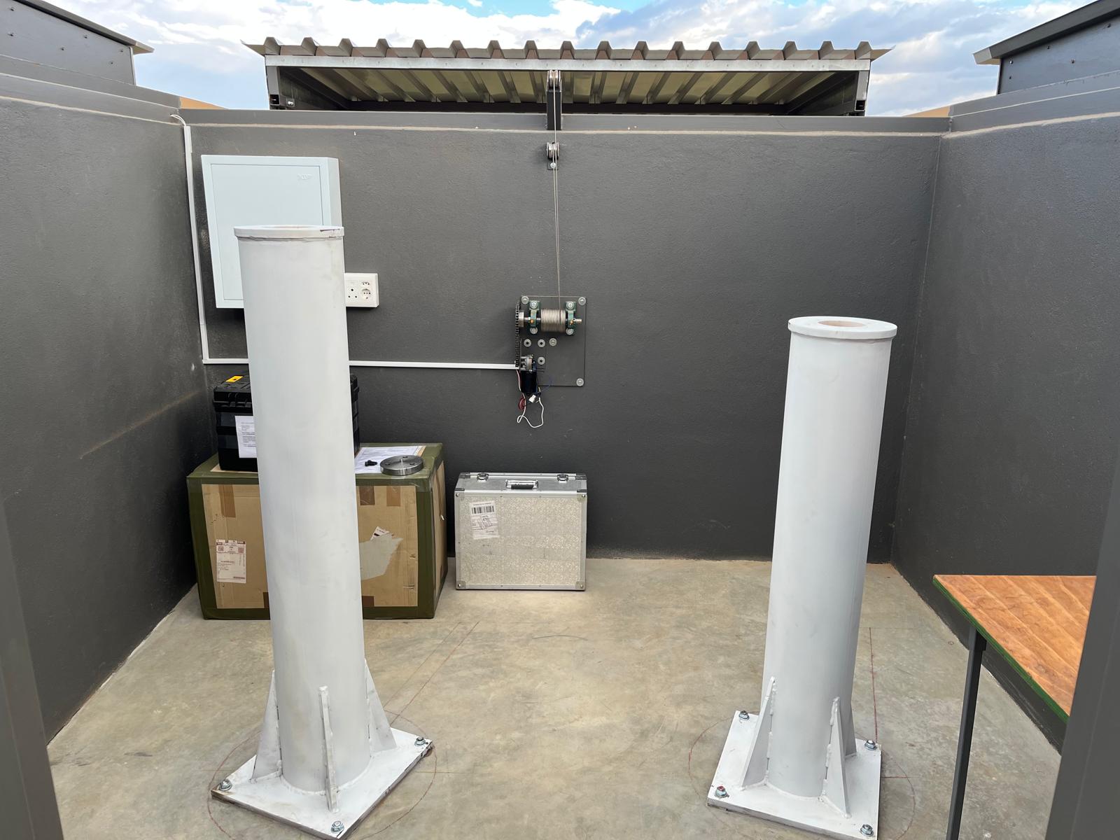 Our observatory box with piers
