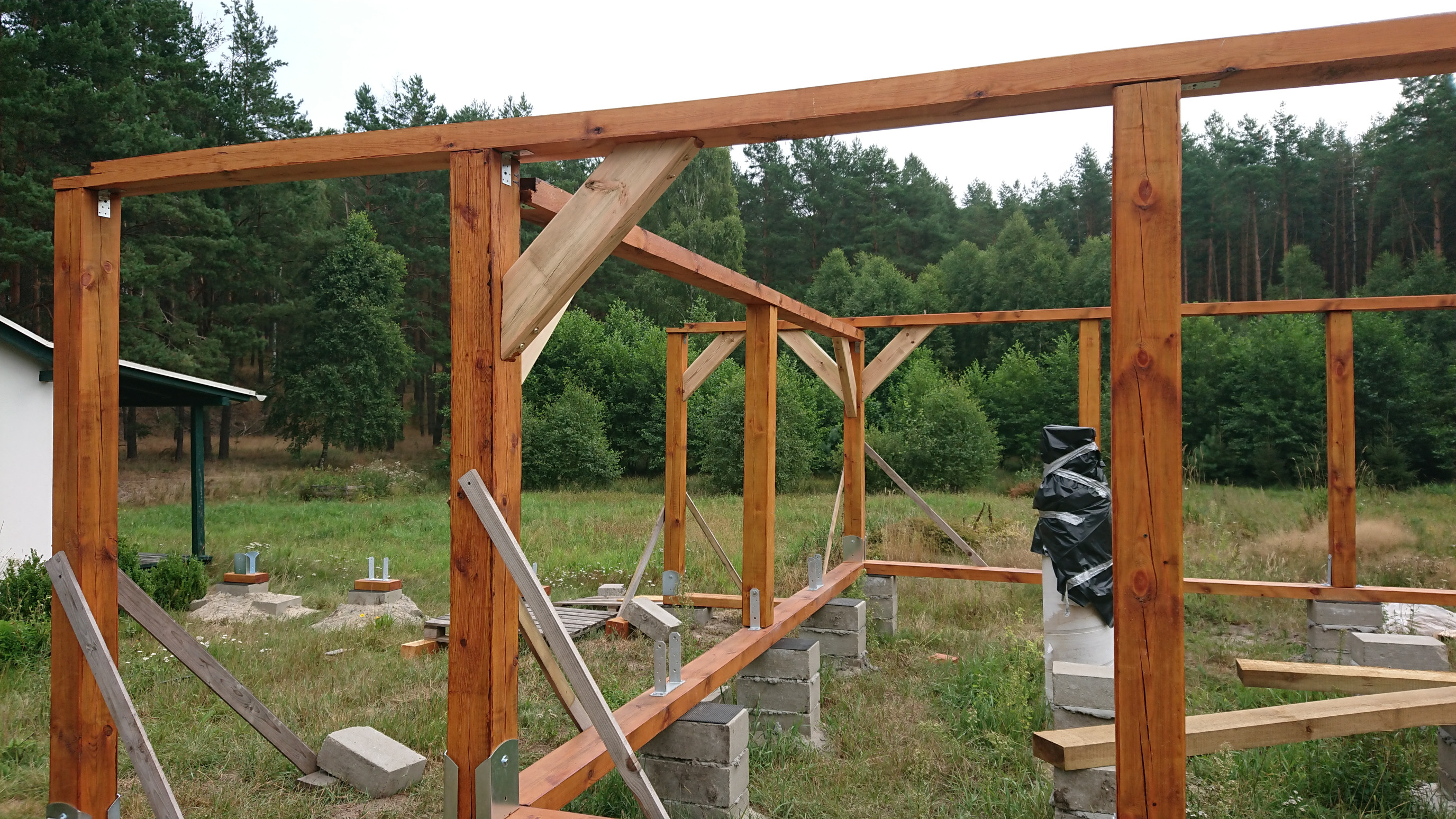 image from Support beams and pergola beginning